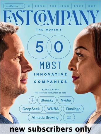 Fast Company delivers exclusive analysis from visionaries, design thinkers and thought leaders. Through in-depth storytelling Fast Company amplifies and considers how innovators in the world of technology, design, and business strategy are shaping the future.