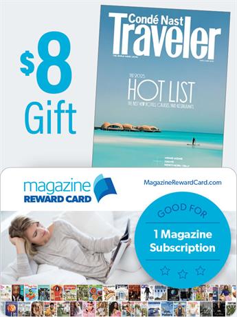 Conde Nast Traveler magazine is filled with the travel secrets of celebrated writers and sophisticated travelers. Each monthly issue features breathtaking destinations, including the finest art, architecture, fashion, culture, cuisine and shopping.
